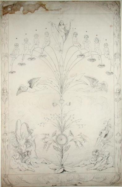 Natten, 1803 (pen og blæk på papir) (se 157644) af Philipp Otto Runge
