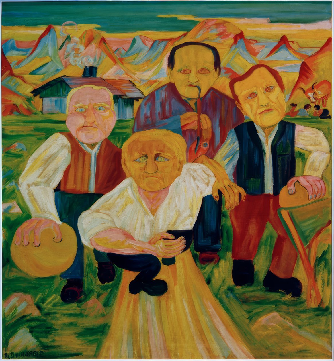 Bowler på alpen, (bowlingspiller) af Philipp Bauknecht