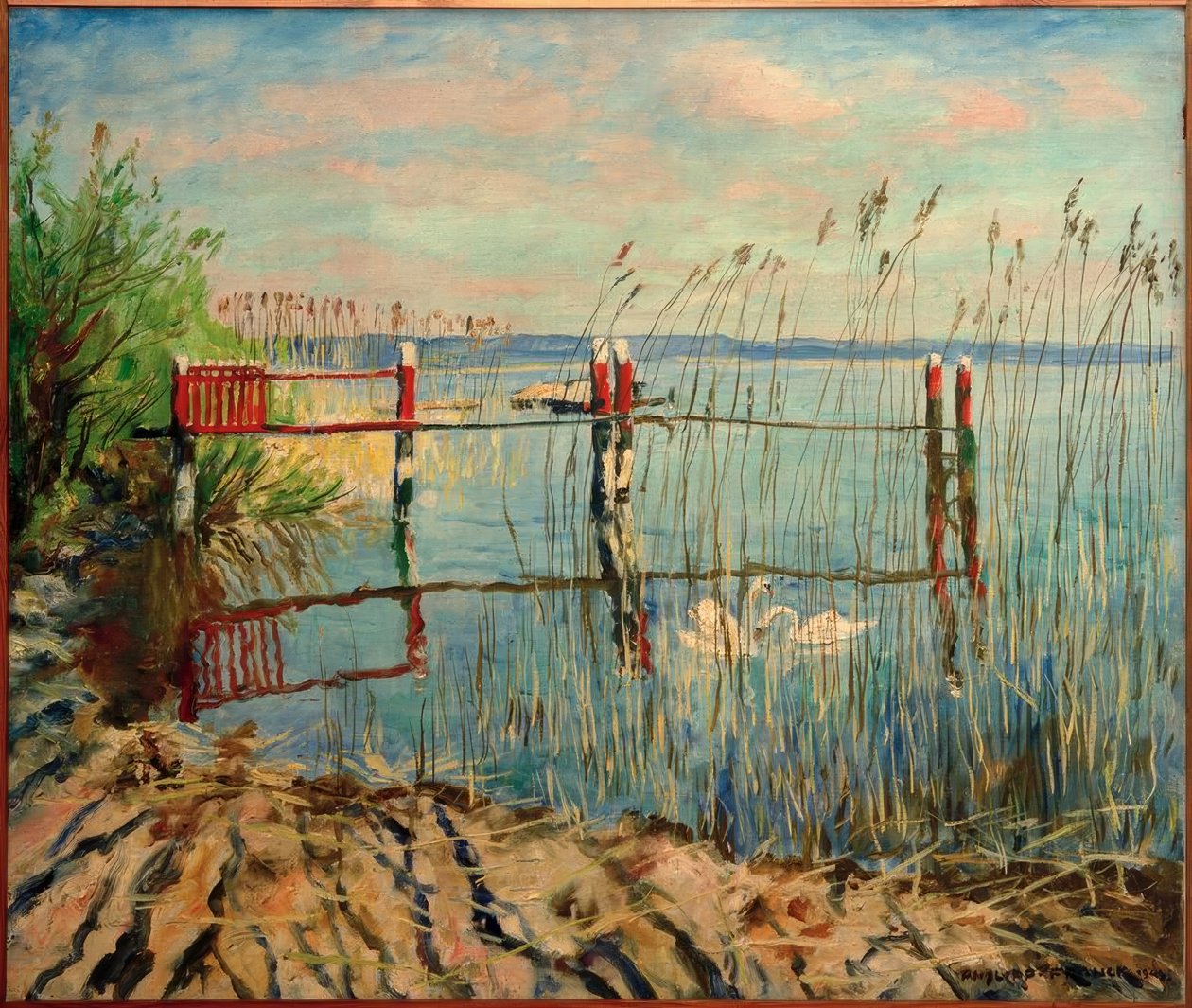 Badebro ved Jungfernsee af Philipp Franck
