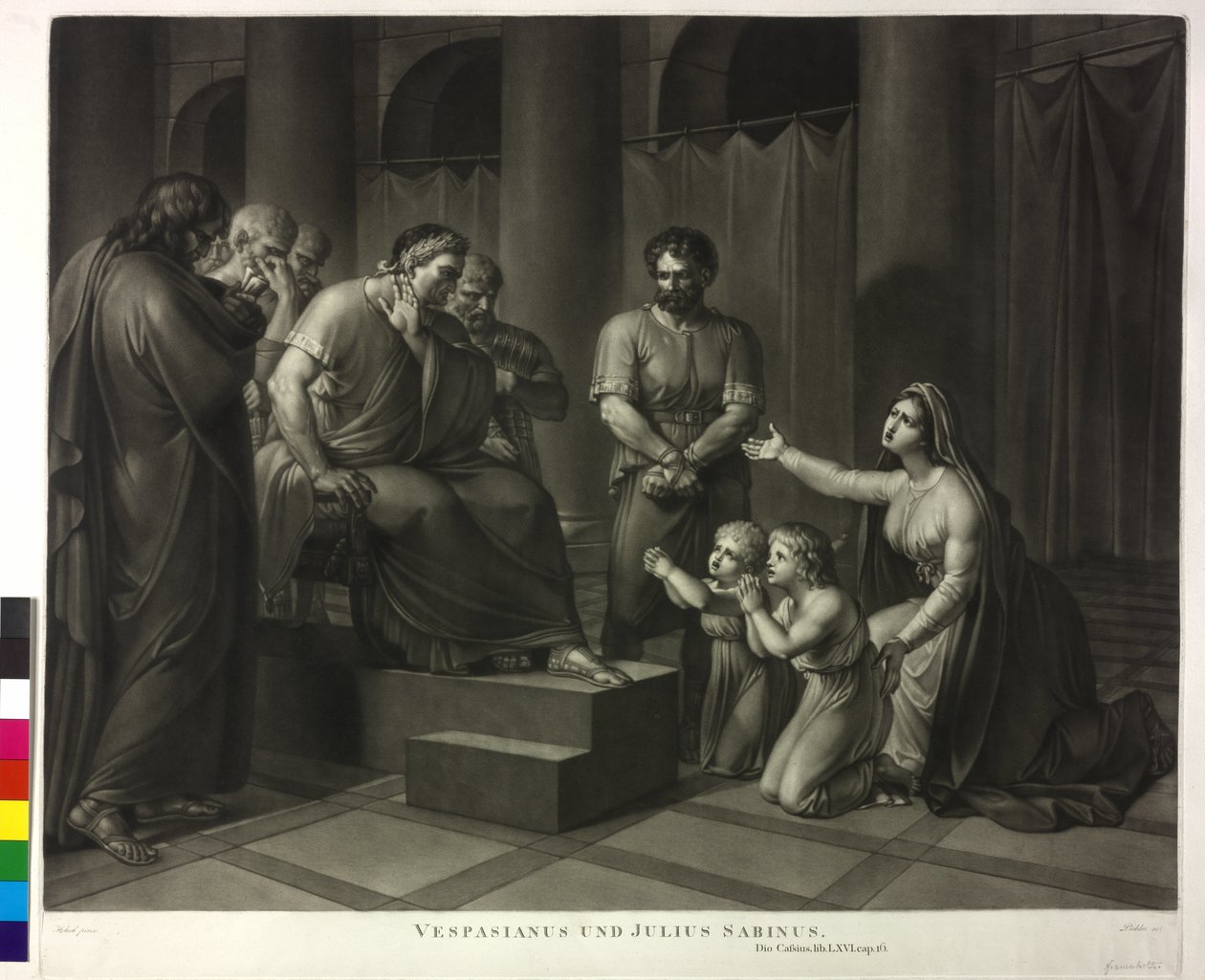 Vespasian og Julius Sabinus af Philipp Friedrich Hetsch