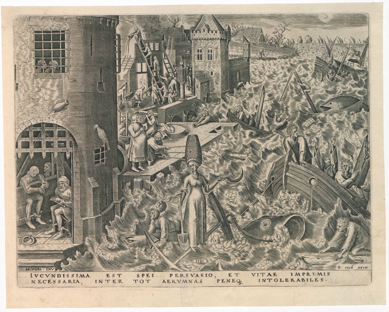 Spes Hope fra De syv dyder, 1559. af Philipp Galle