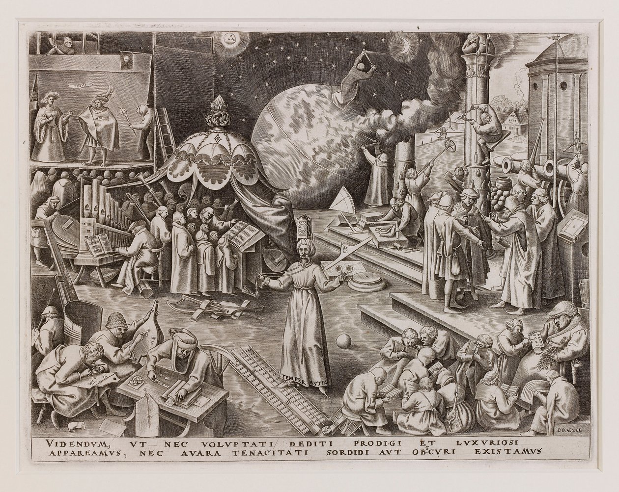 Temperantia Temperance fra De syv dyder, 1560. af Philipp Galle