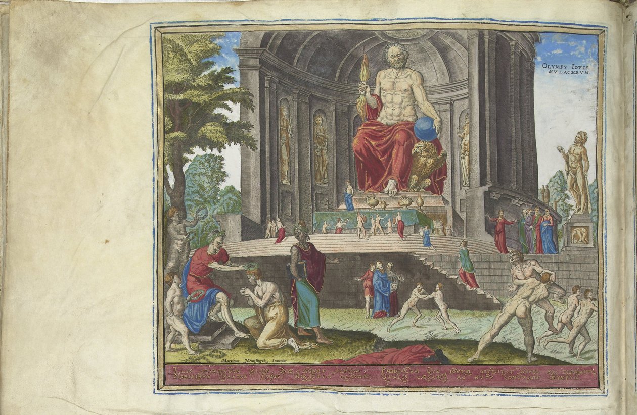 Statuen af Jupiter ved Olympia fra serien Verdens ottende vidundere, 1572 af Philipp Galle