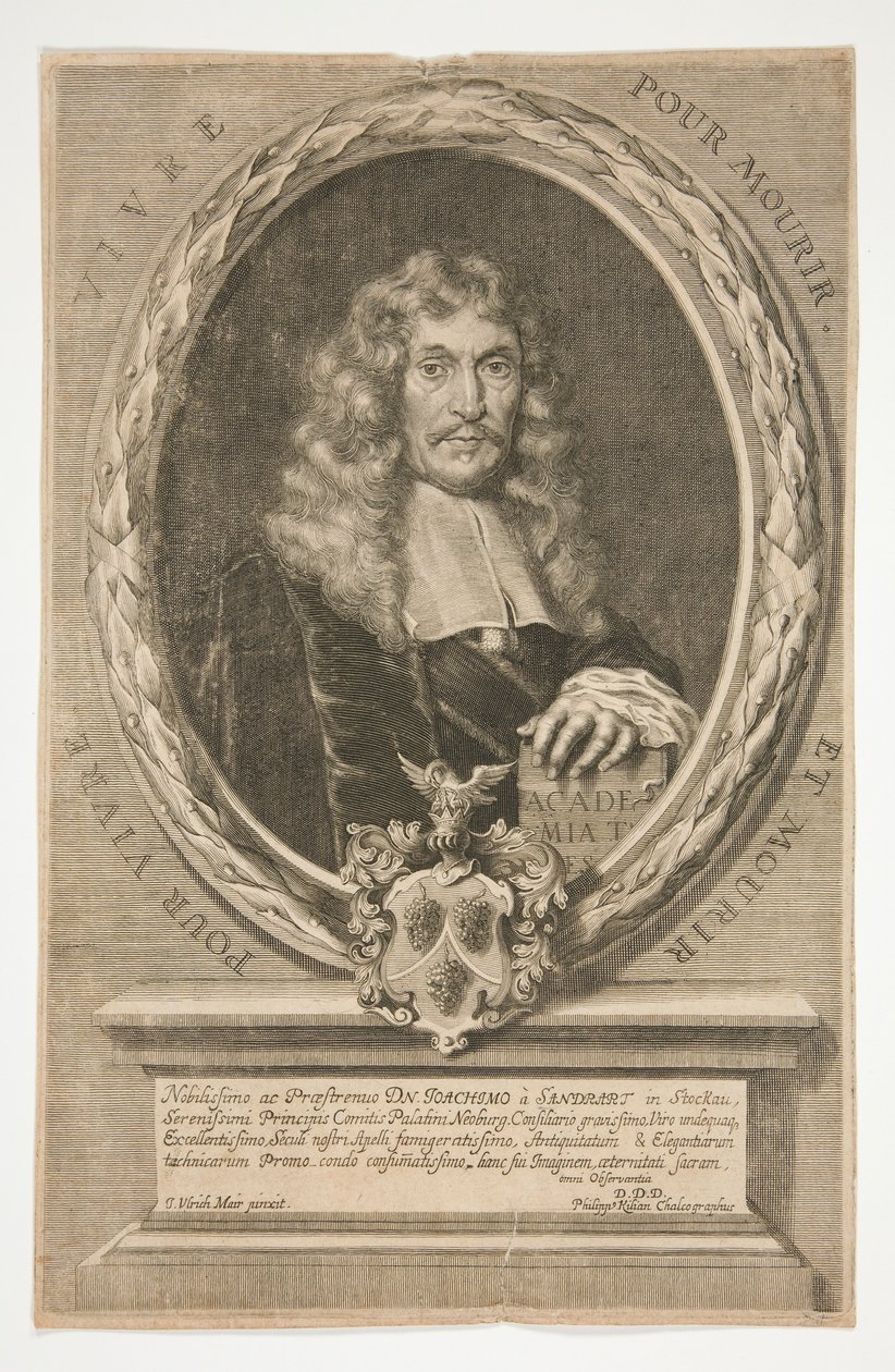 Portræt af Joachim von Sandraert af Philipp Kilian