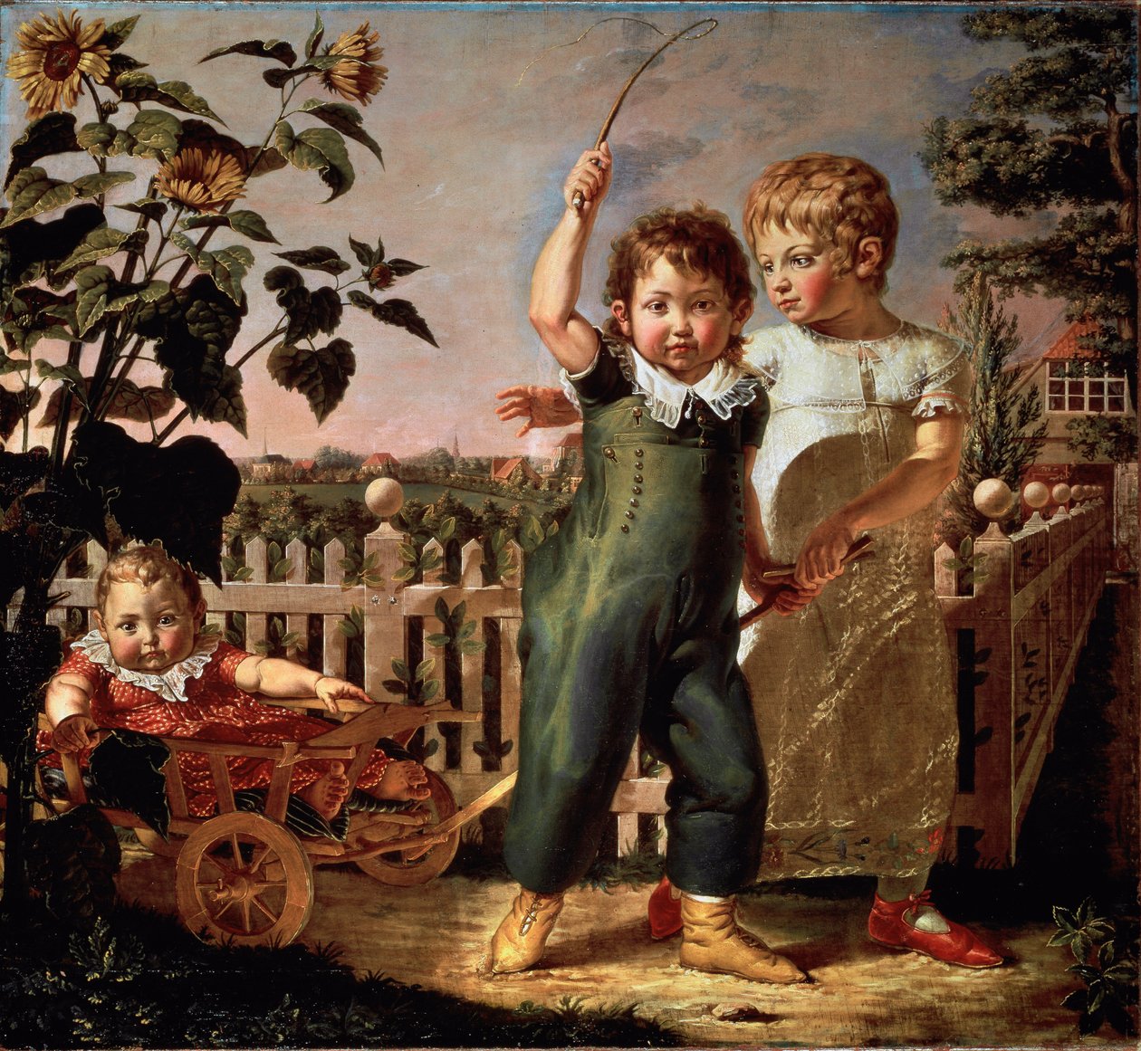 Portræt af børn Hulsenbeck Maleri af Philipp Otto Runge (1777-1810) 1805 søn. 130,5x140,5 cm Hamborg, Kunsthalle af Philipp Otto Runge