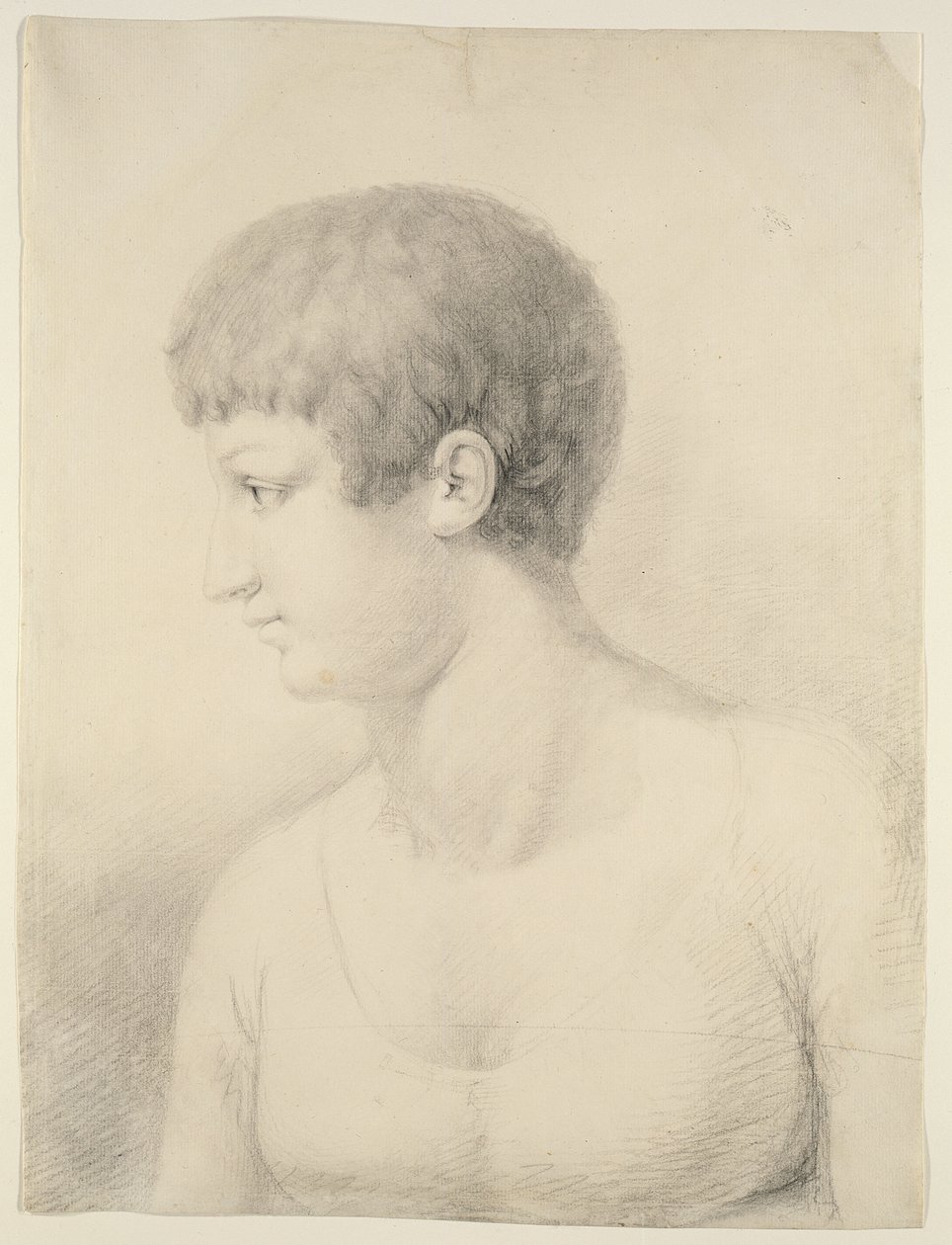 Portræt af Pauline Runge, 1801 (sort kridt på papir) af Philipp Otto Runge