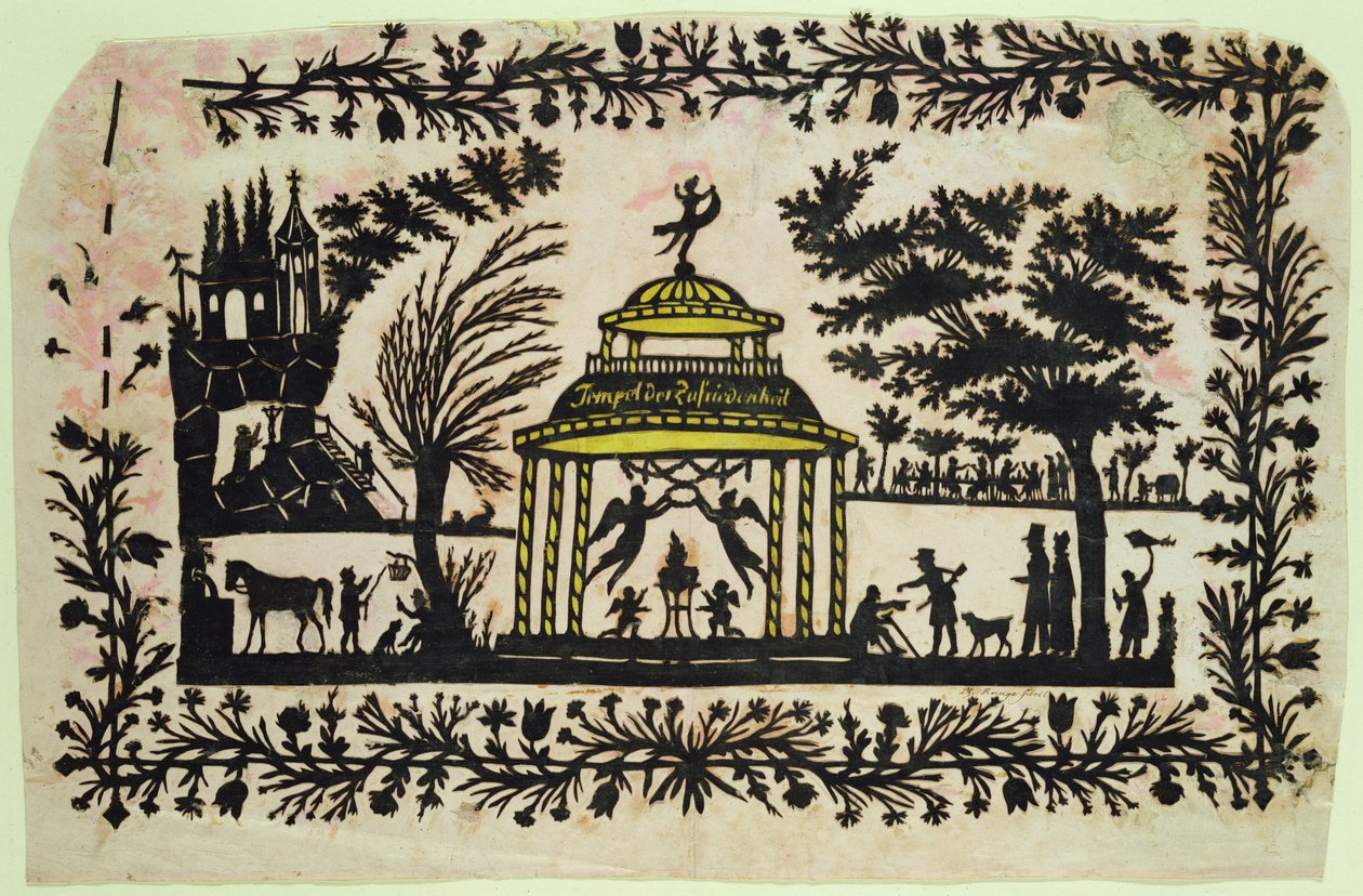 The Temple of Happiness (collage på papir) af Philipp Otto Runge