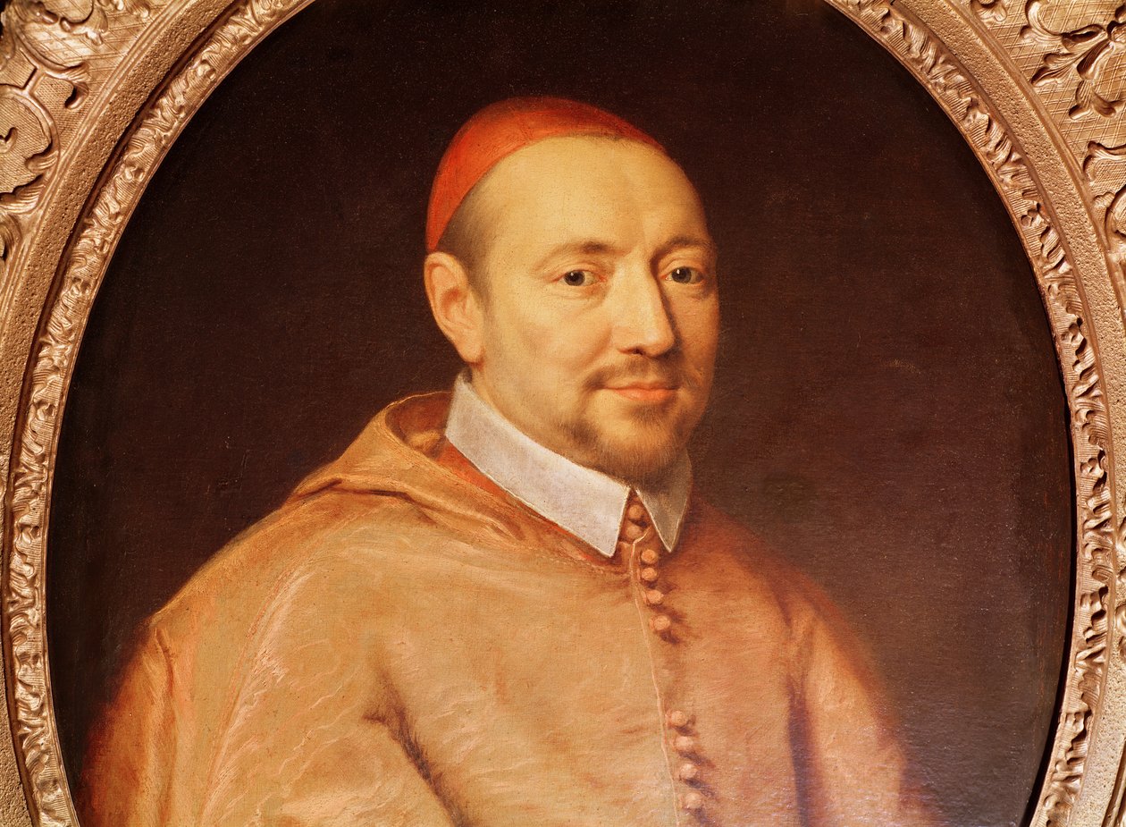 Portræt af kardinal Pierre de Berulle (1575-1629) (detaljer) af Philippe de Champaigne