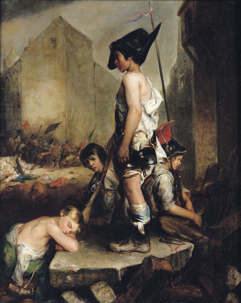De små patrioter, 1830 af Philippe Auguste Jeanron
