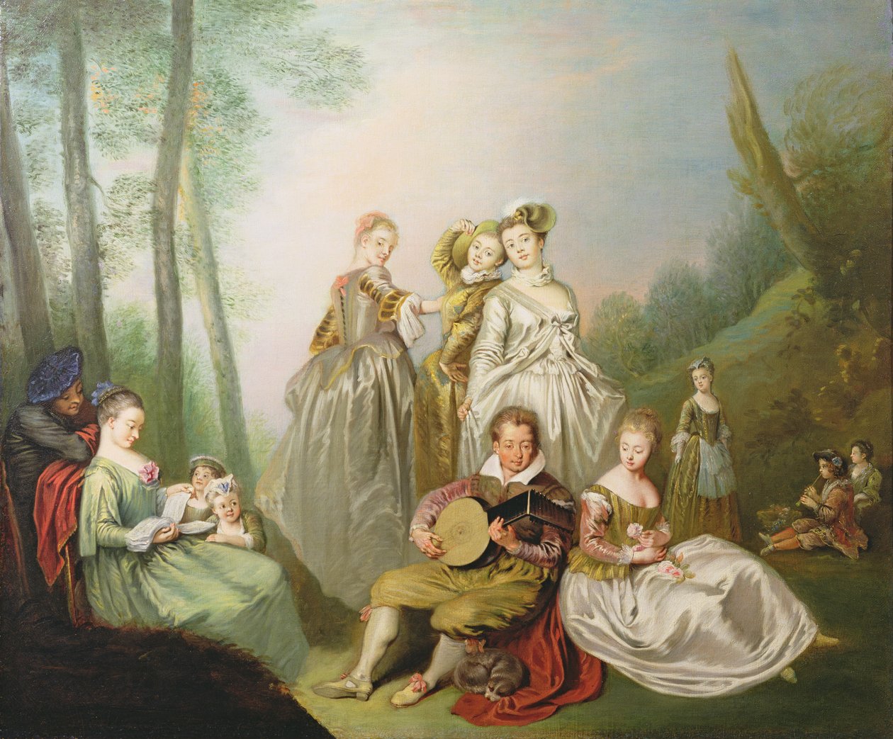 En musikalsk familie af Philippe Mercier