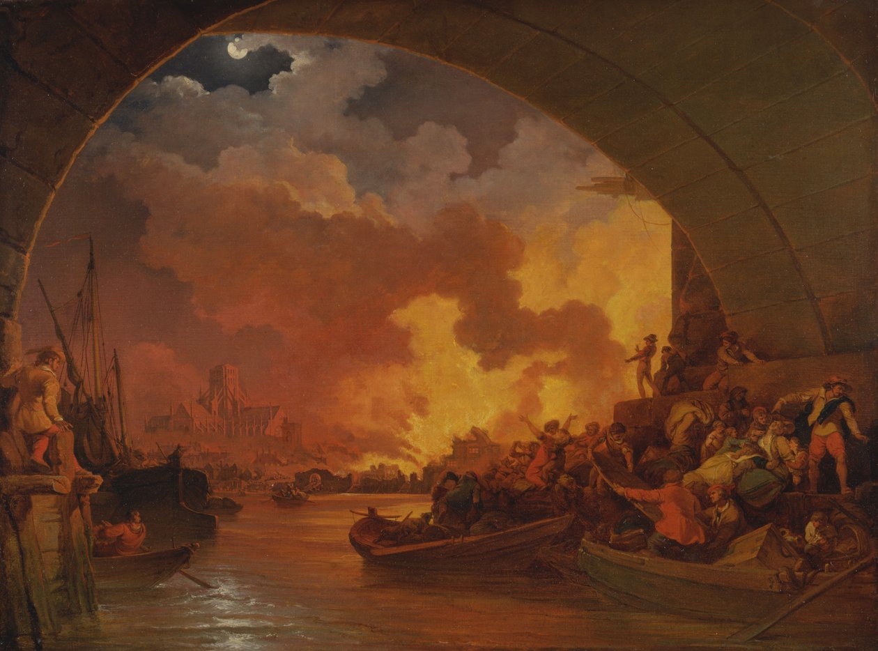 The Great Fire of London [1985, Cormack, YCBA Concise Catalogue] af Philippe-Jacques de Loutherbourg