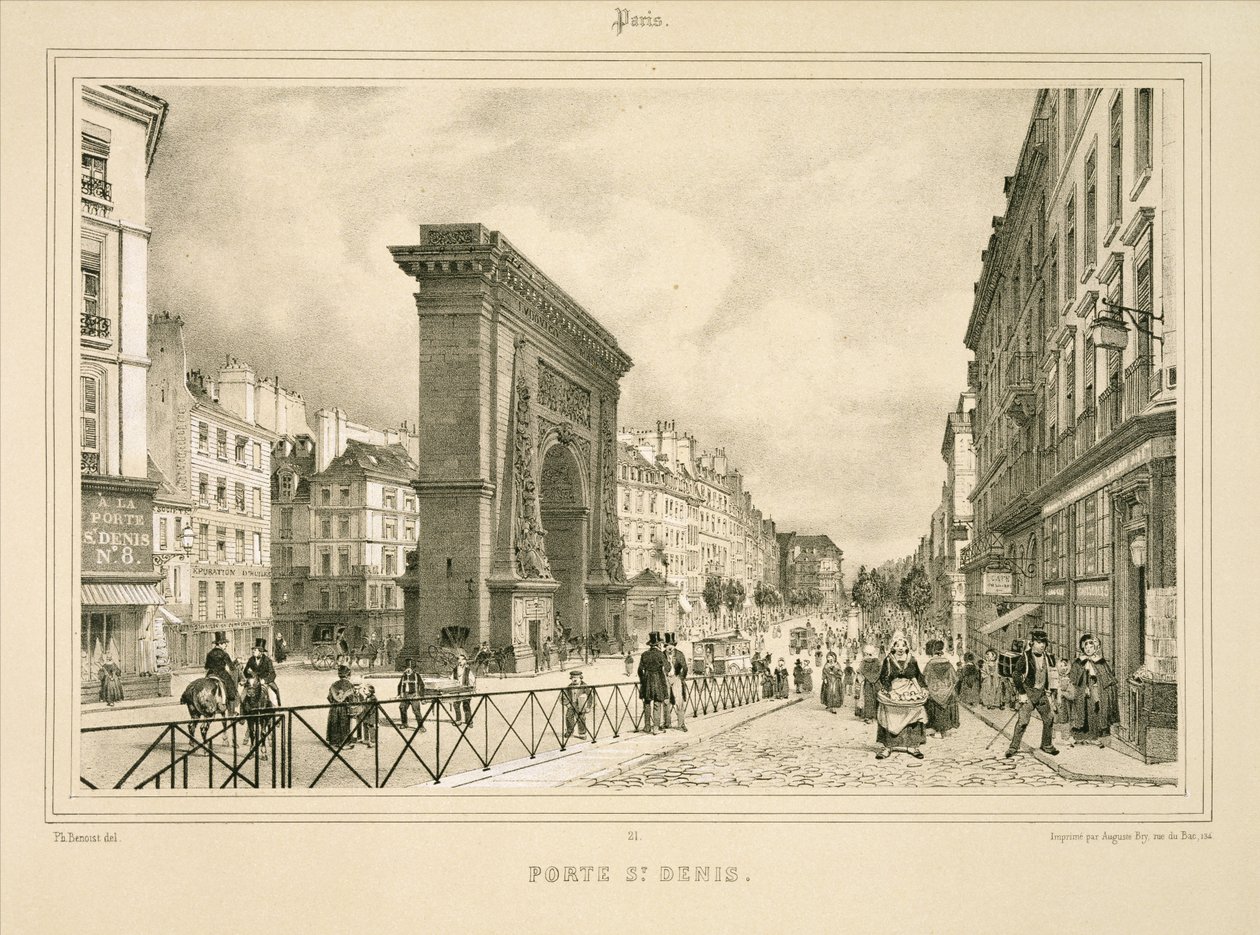Porte St Denis af Philippe (after) Benoist