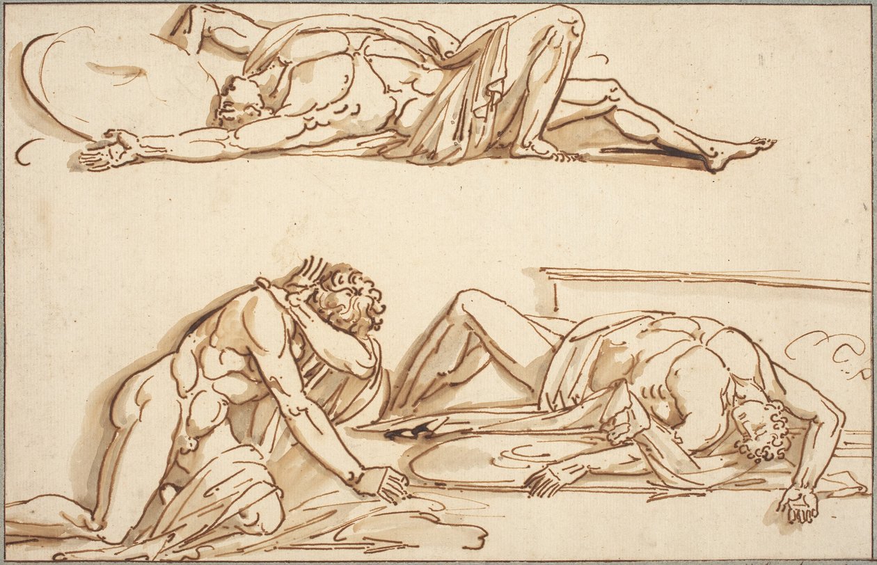 Achilles og Patroklos af Philippe Auguste Hennequin