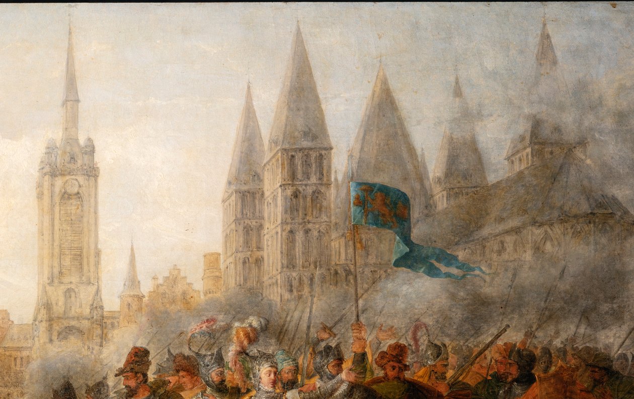 Defense of Tournai af prinsessen af Epinoy, Philippe-Auguste Hennequin, Museum of Fine Arts of Tournai af Philippe Auguste Hennequin