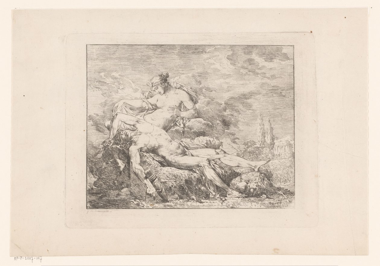 Diana og Endymion af Philippe Auguste Hennequin