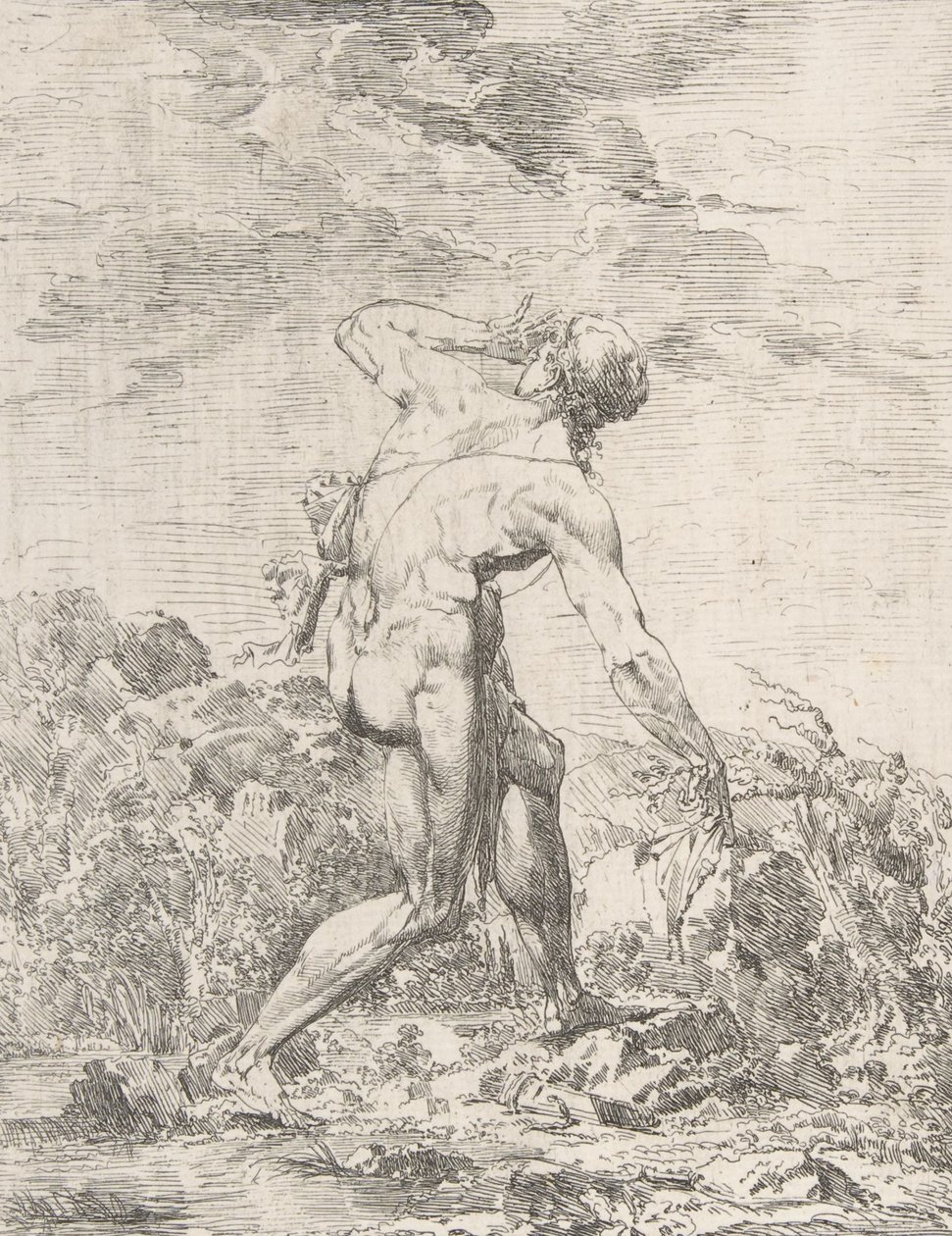 Milo af Croton,.n.d., n.d.. af Philippe Auguste Hennequin
