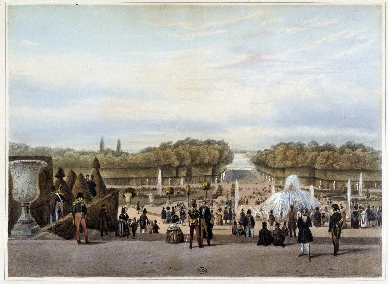 Versailles: The Green Carpet - i ""Paris og dens omgivelser"" af Jacottet & Benoist af Philippe Benoist