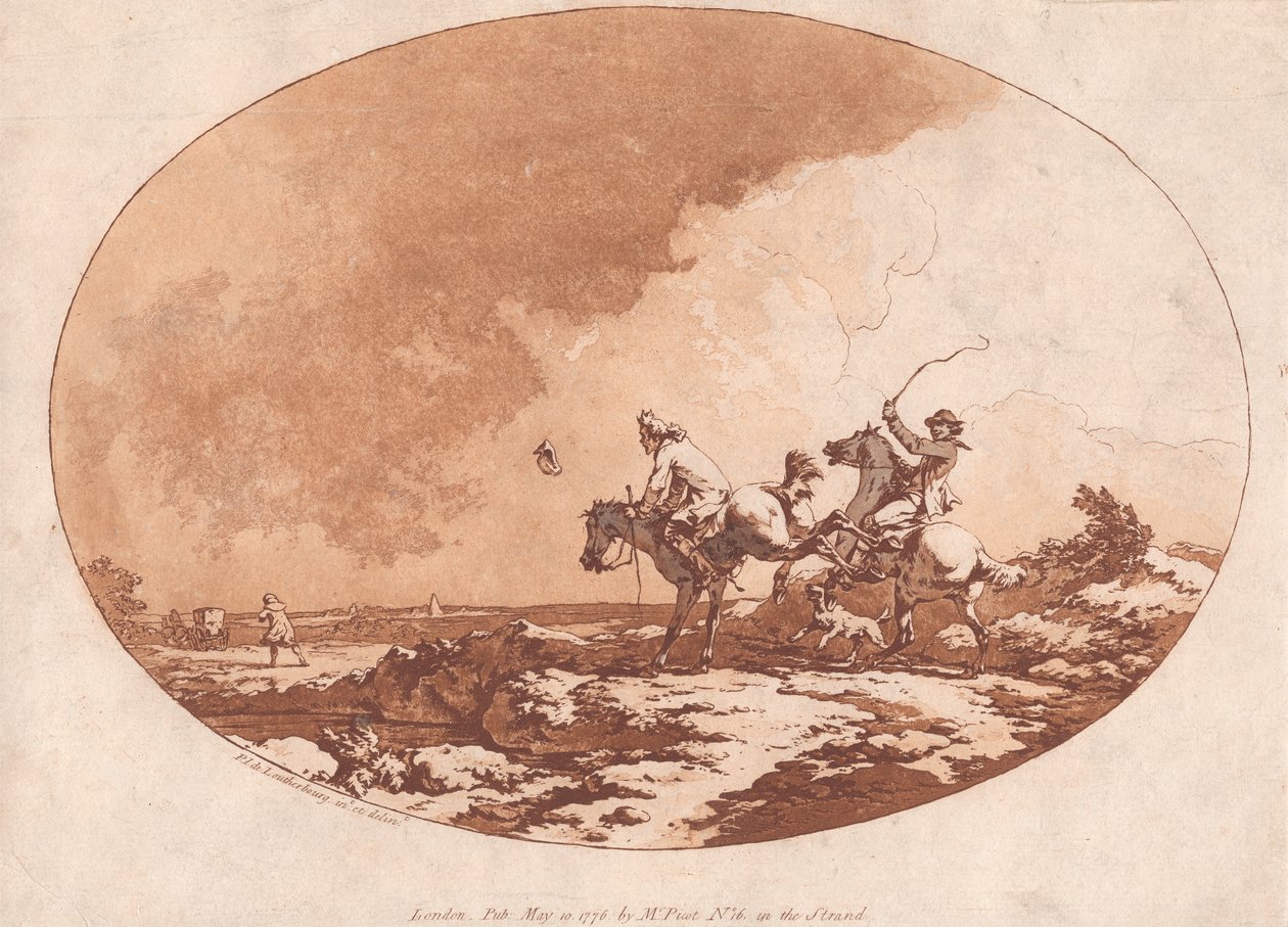 En blæsende dag af Philippe Jacques de Loutherbourg
