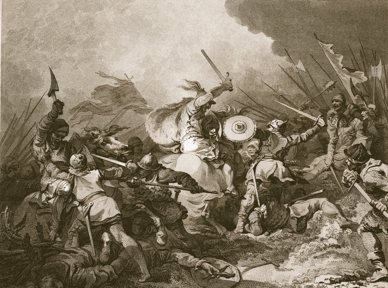 Slaget ved Hastings af Philippe Jacques de Loutherbourg
