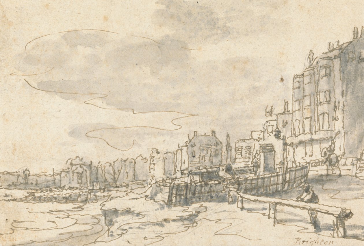Fronten i Brighton af Philippe-Jacques de Loutherbourg