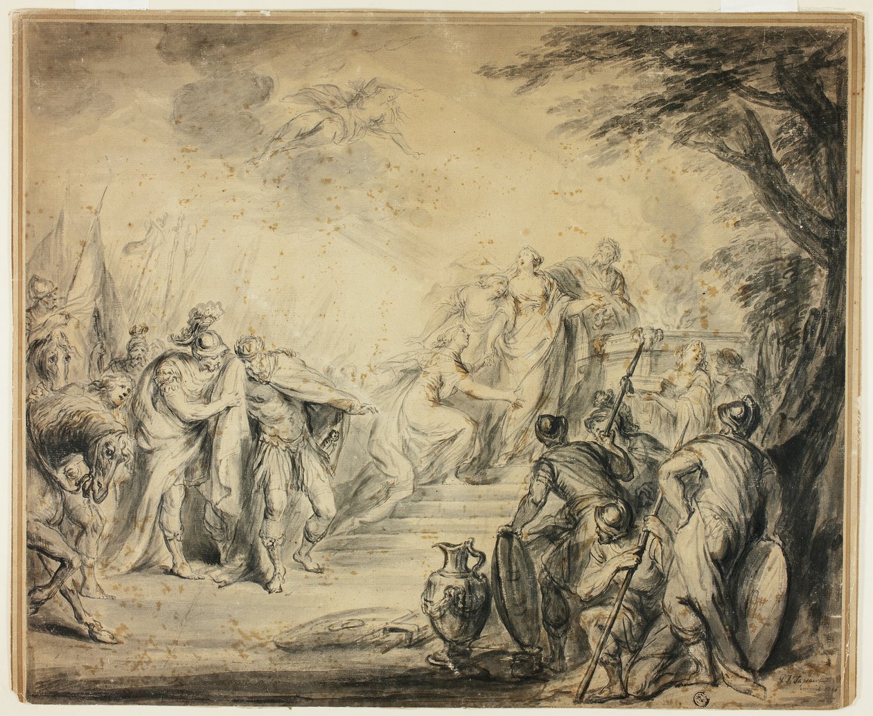 Ofring af Iphigenia af Philippe Joseph Tassaert