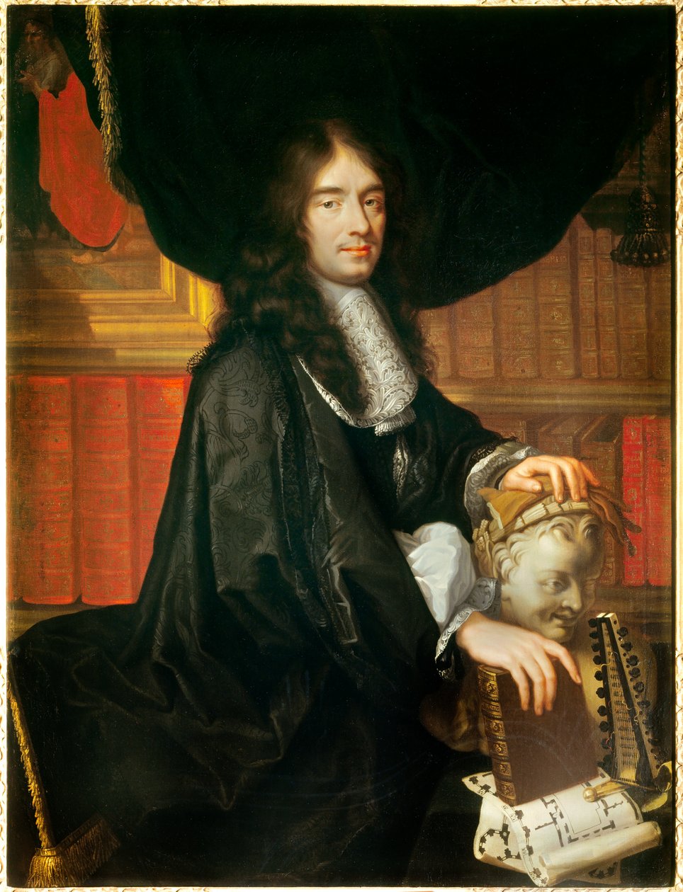 Portræt af Charles Perrault (1628-1703) fransk forfatter Maleri af Philippe Lallemant (1636-1716) 1672 Søn. 1,3x1 m. af Philippe Lallemant