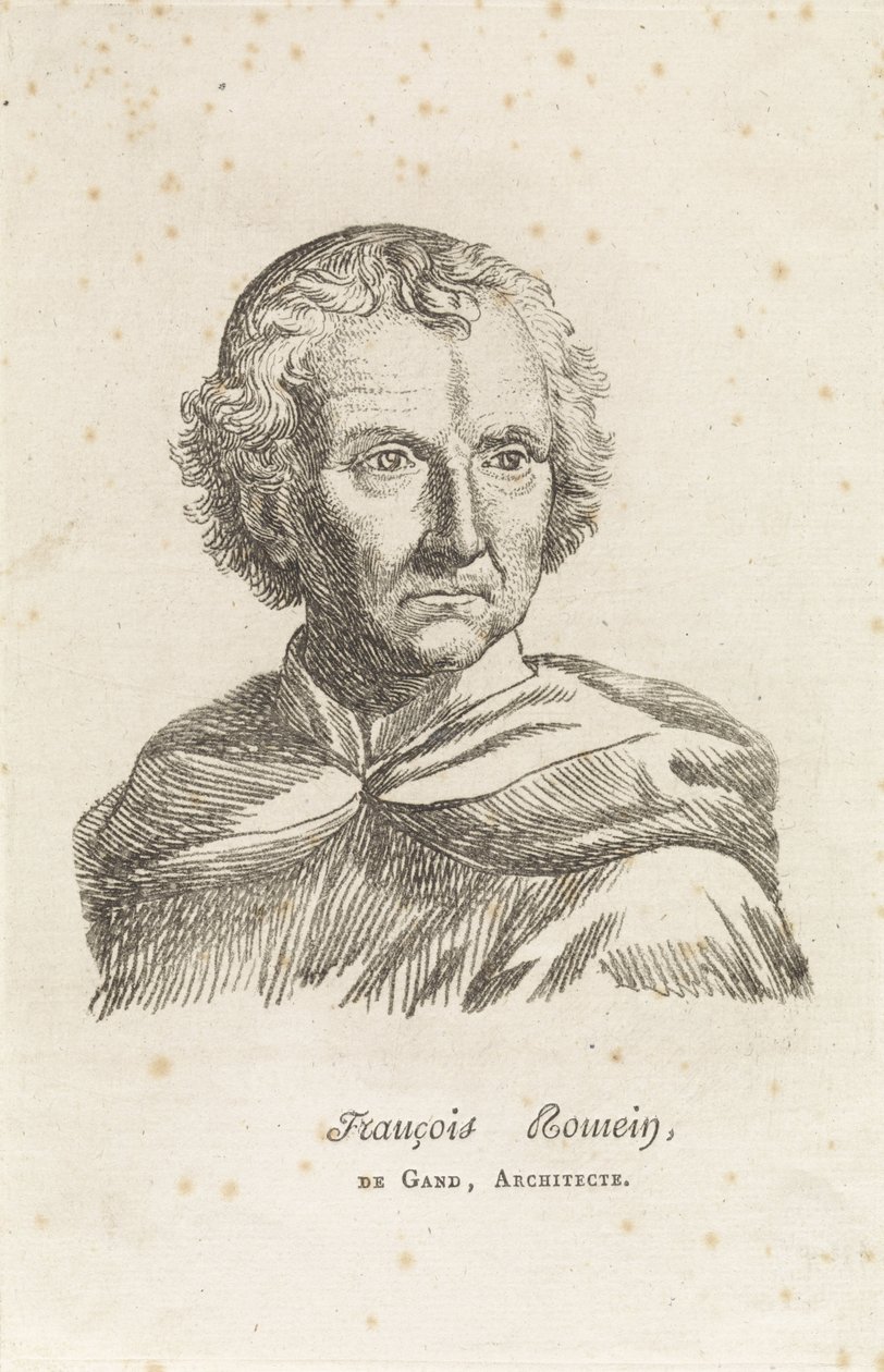 Portræt af François Roman af Philippe Lambert Joseph Spruyt