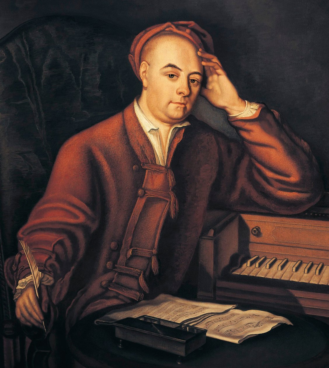 George Frideric Handel (1685-1759) tysk-engelsk musiker, maleri af Philippe Mercier ca. 1725 (olie på lærred) af Philippe Mercier