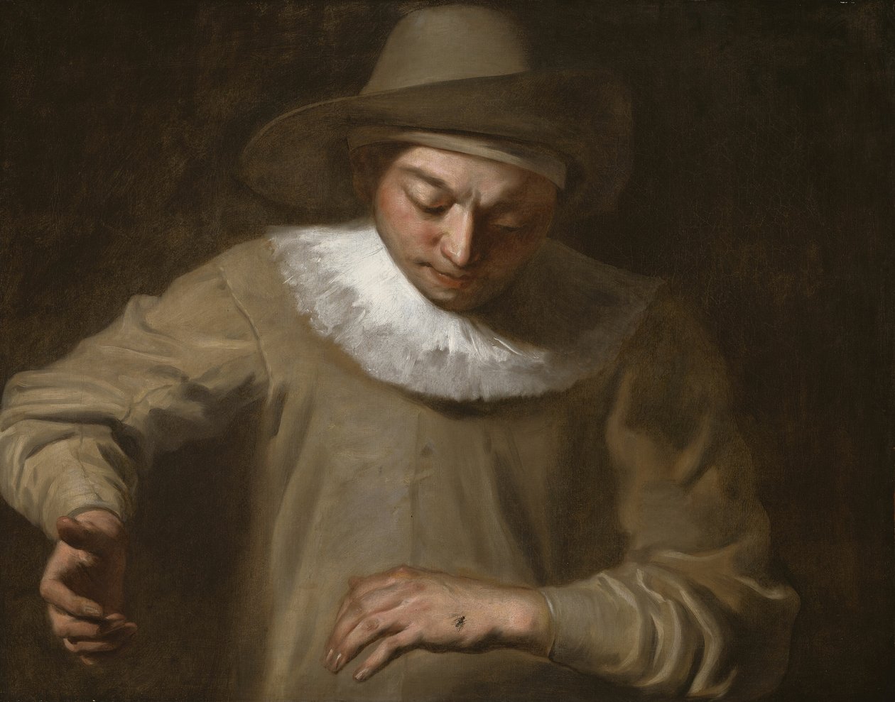 Pjerrot fanger en flue, 174050. af Philippe Mercier.