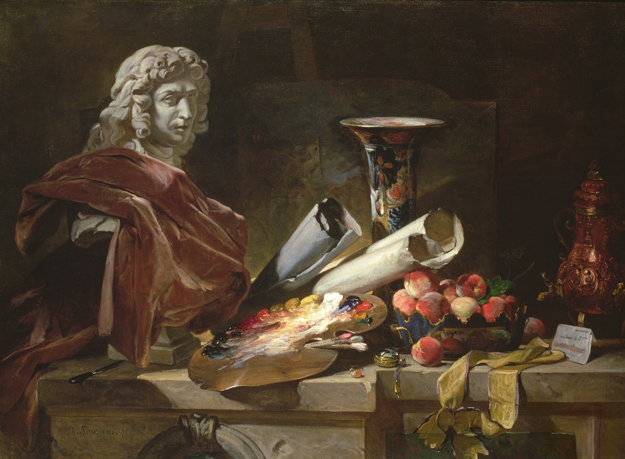 Hyldest til Chardin, 1871 af Philippe Rousseau