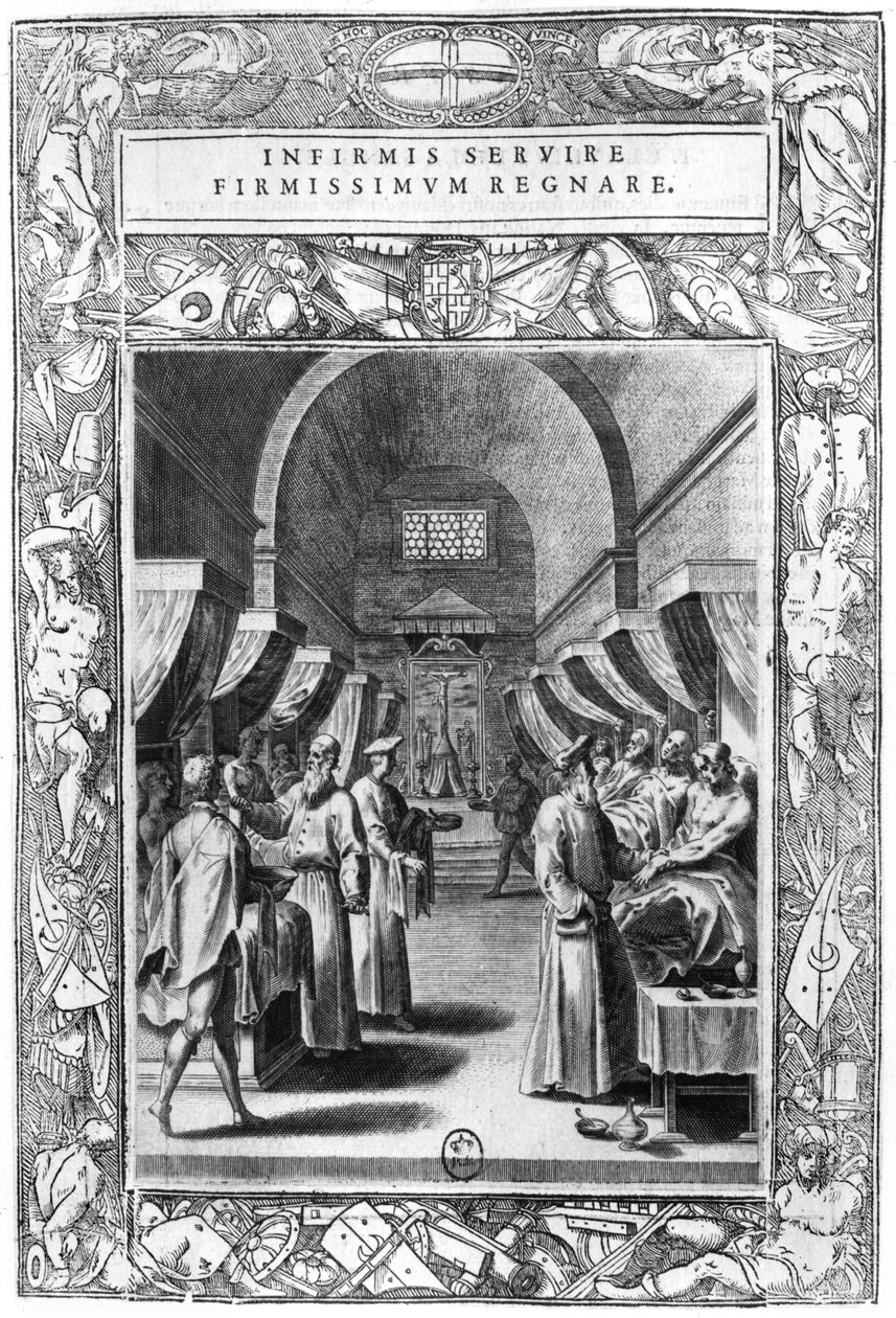 Hospitalister af Johannesordenen af Jerusalem, der plejer de syge af Philippe Thomassin