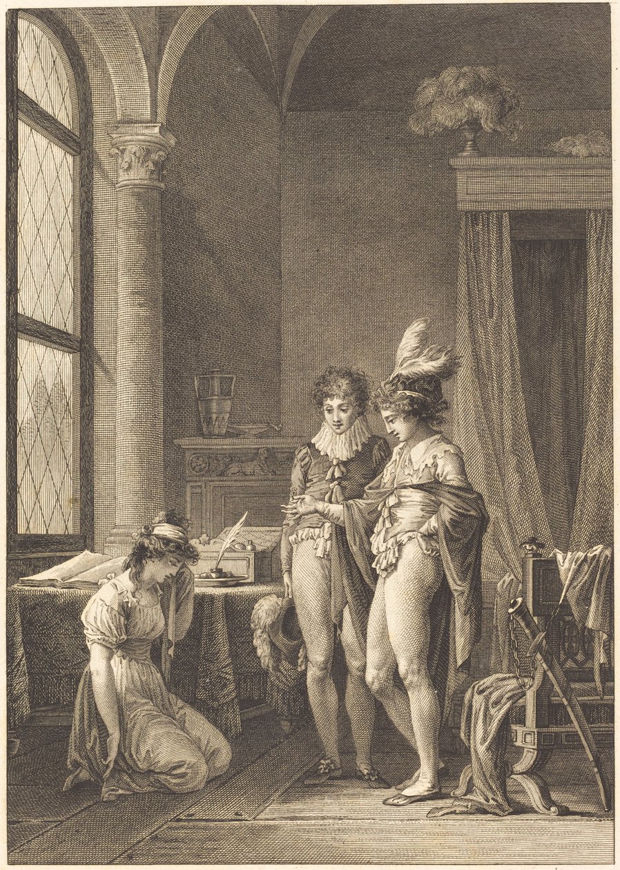 Mona Lisa: Tilgivelse af Philippe Triere after Jean Baptiste Mallet