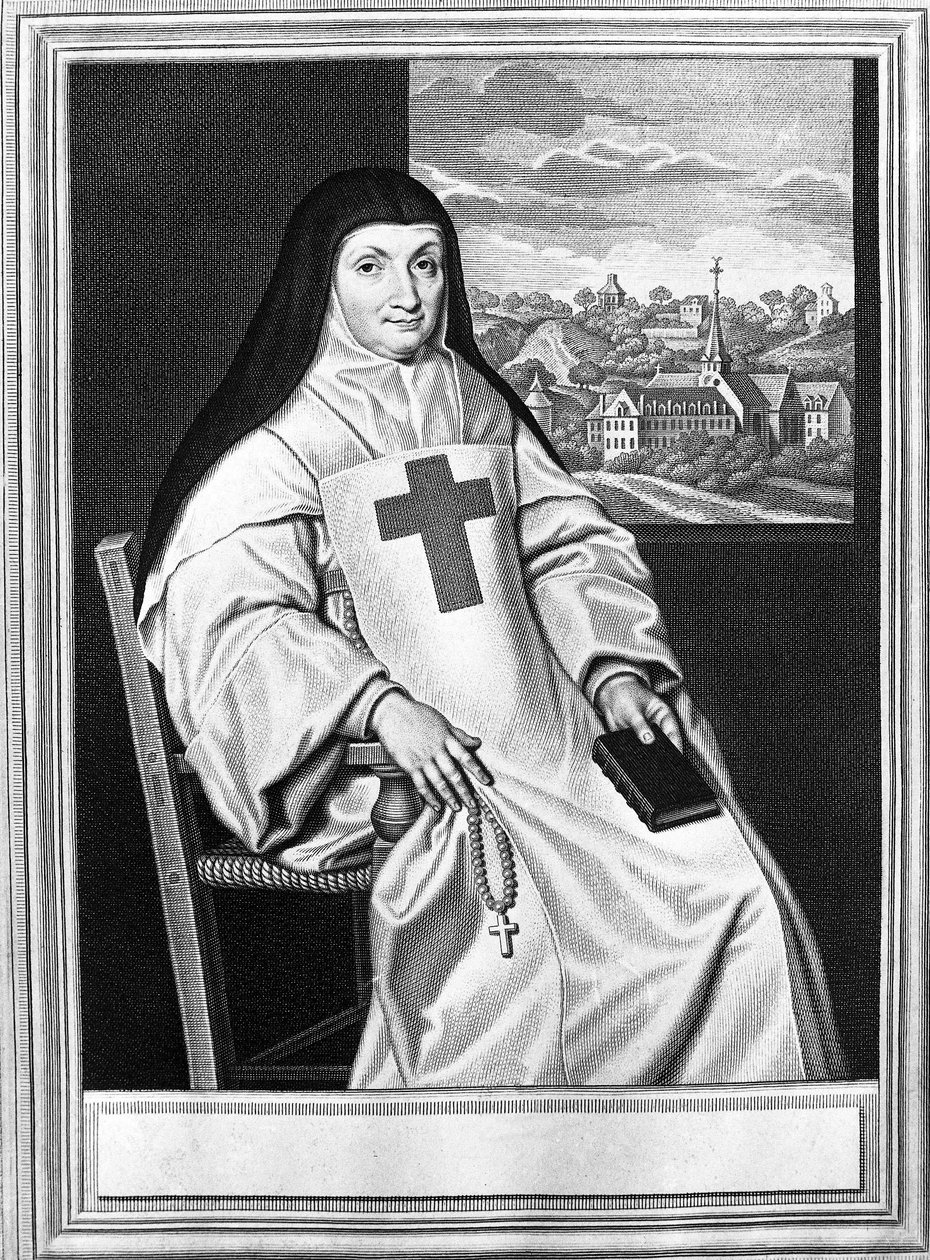 Jacqueline Marie Angélique Arnauld, mor Angélique (1591-1661), fransk nonne, abbedisse af Port Royal des Champs (Port-Royal-des-Champs). af Philippe de (after) Champaigne