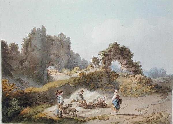 Porten til Carisbrook Castle, fra 