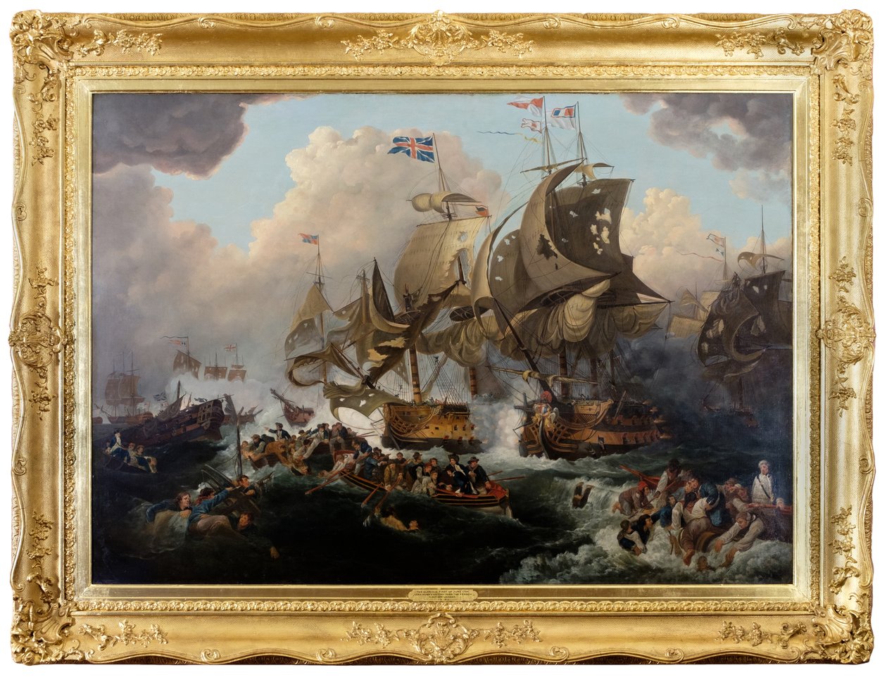Den glorværdige første juni af Philippe de (after) Loutherbourg