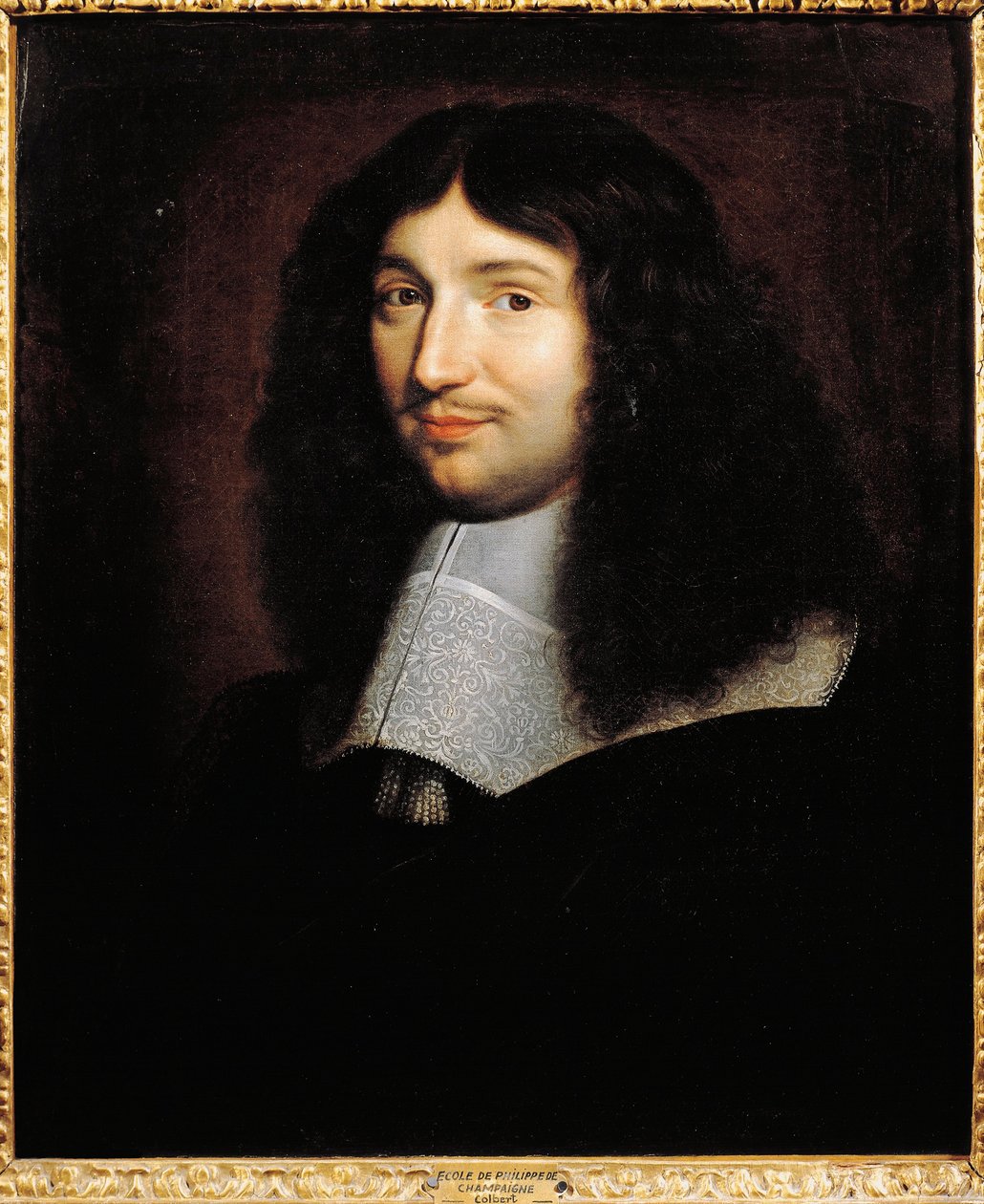 Portræt af Jean-Baptiste Colbert (1619-83) af Philippe de (school of) Champaigne