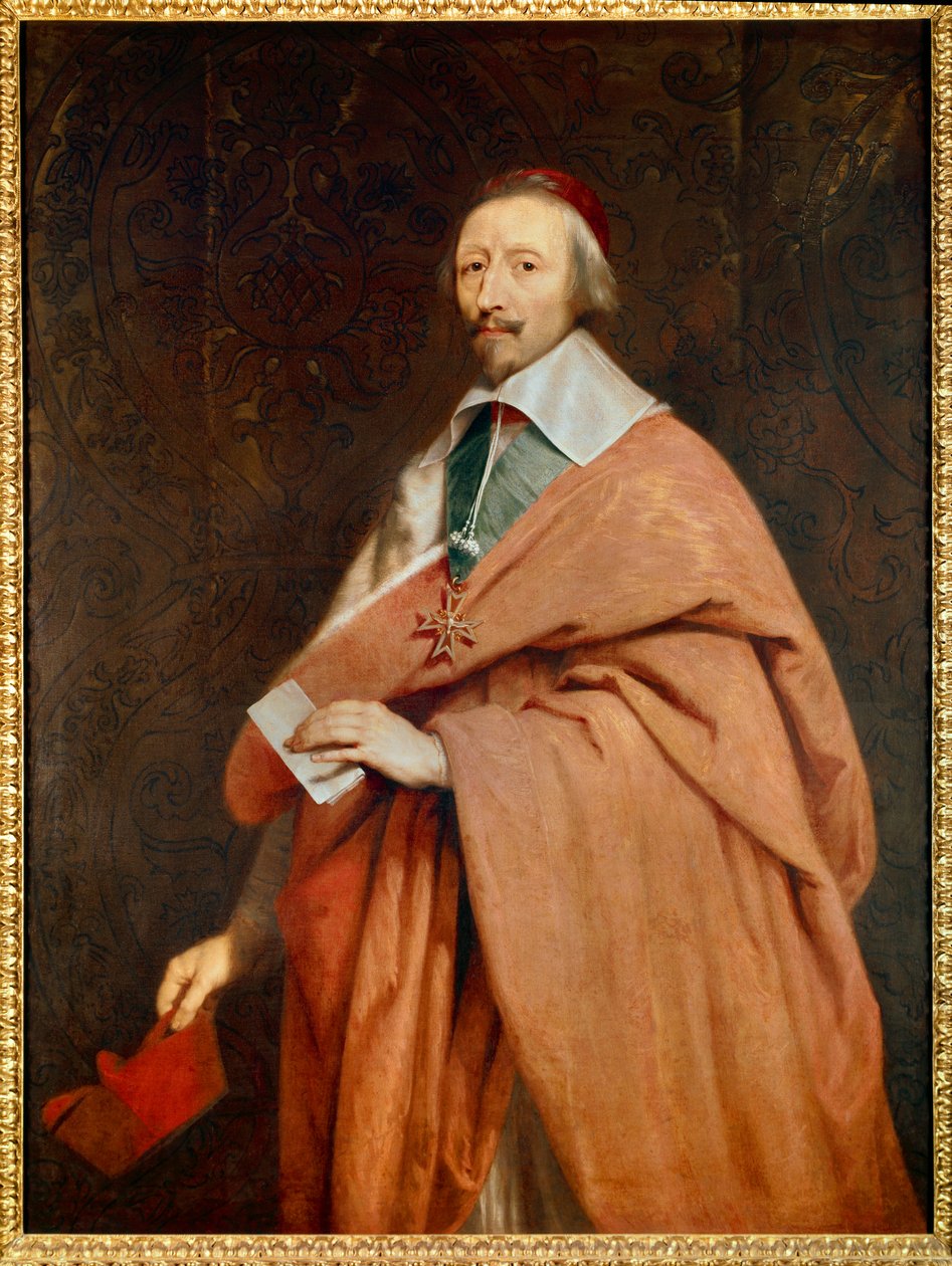 Armand Jean du Plessis, kardinal de Richelieu (1585-1642): portræt af Philippe de Champaignes værksted (1602-1674) af Philippe de (studio of) Champaigne