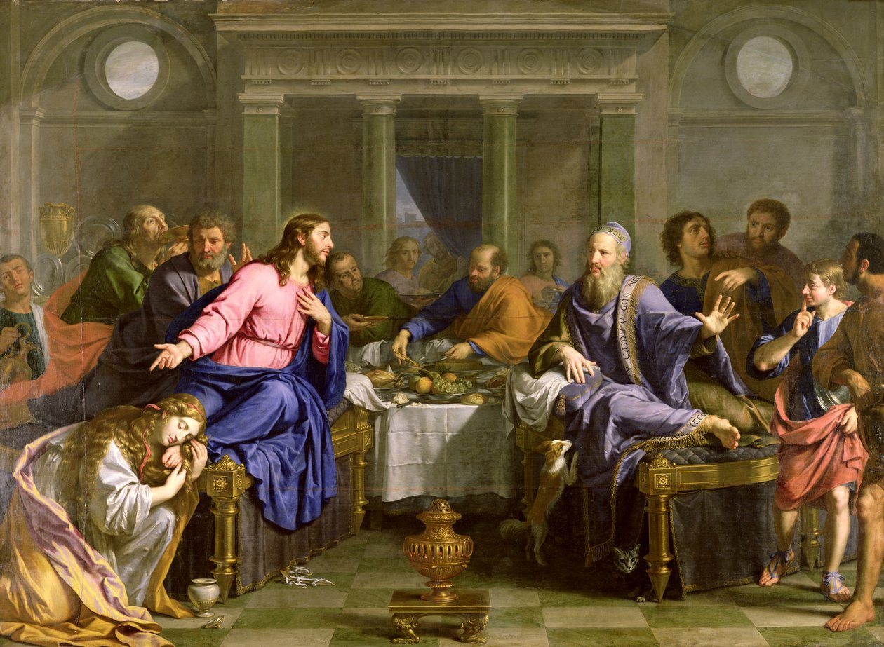 Kristus i farisæeren Simons hus, ca. 1656 af Philippe de Champaigne