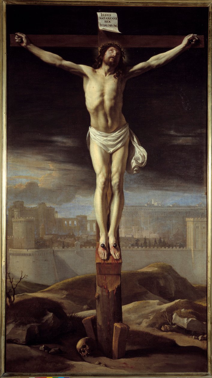 Kristus på korset. Maleri af Philippe De Champaigne (1602-1674) Ec. Flam. af Philippe de Champaigne