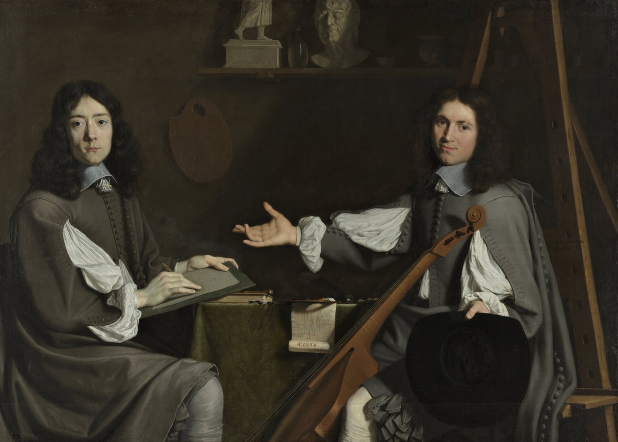 Dobbeltportræt af begge kunstnere, 1654 af Philippe de Champaigne