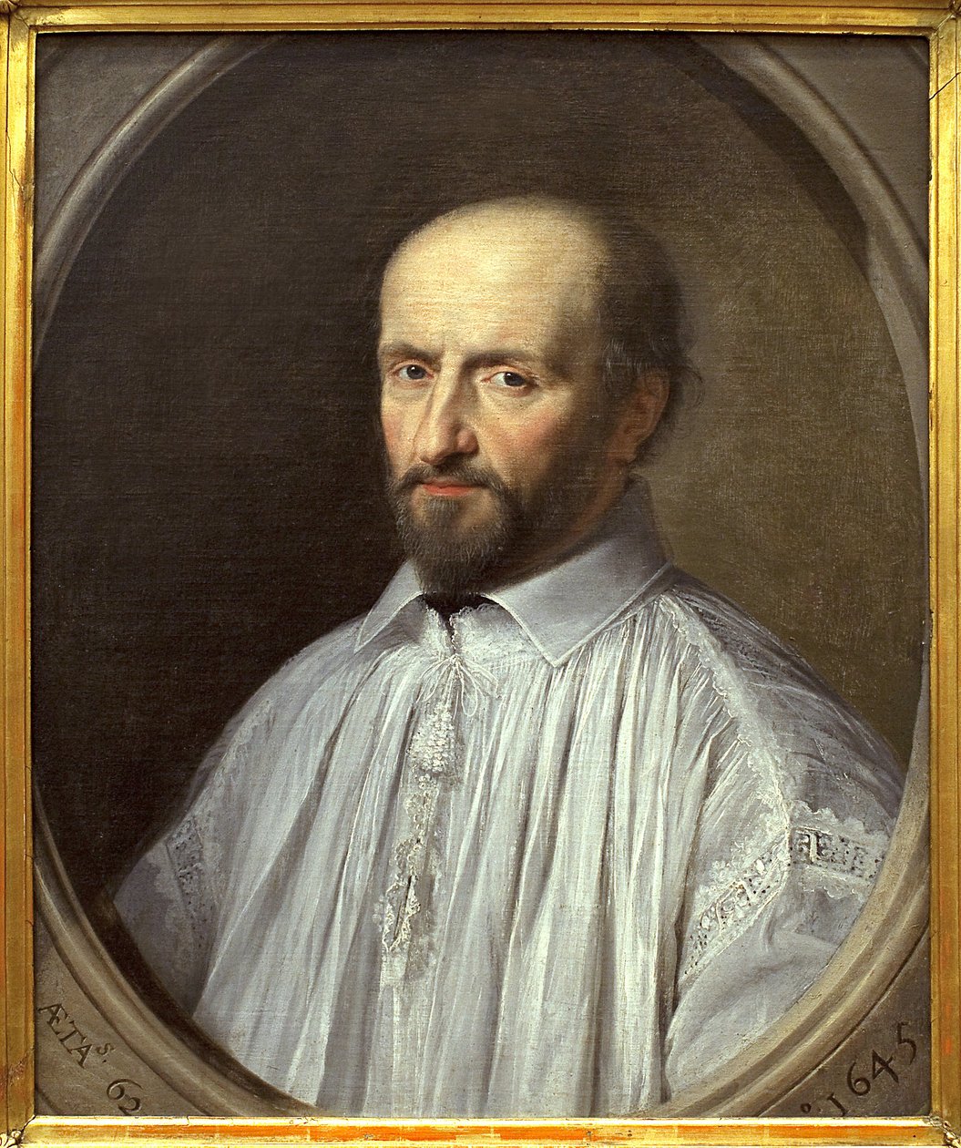 Jean Duvergier de Hauranne, abbed af Saint Cyran (1581-1643). Maleri af Philippe de Champaigne (1602-1674), olie på lærred af Philippe de Champaigne