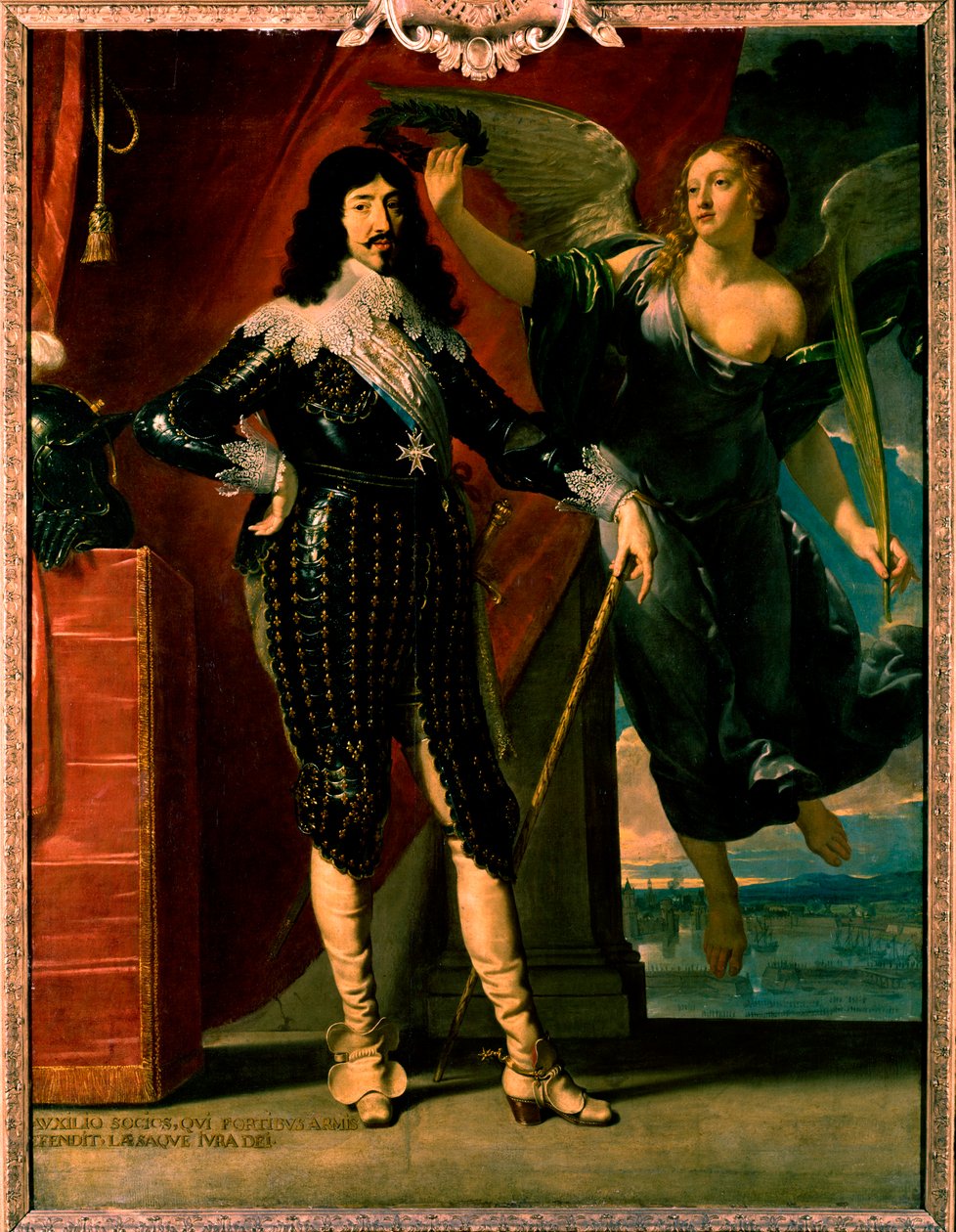 Louis XIII - portræt af hans kroning af Victory af Philippe de Champaigne