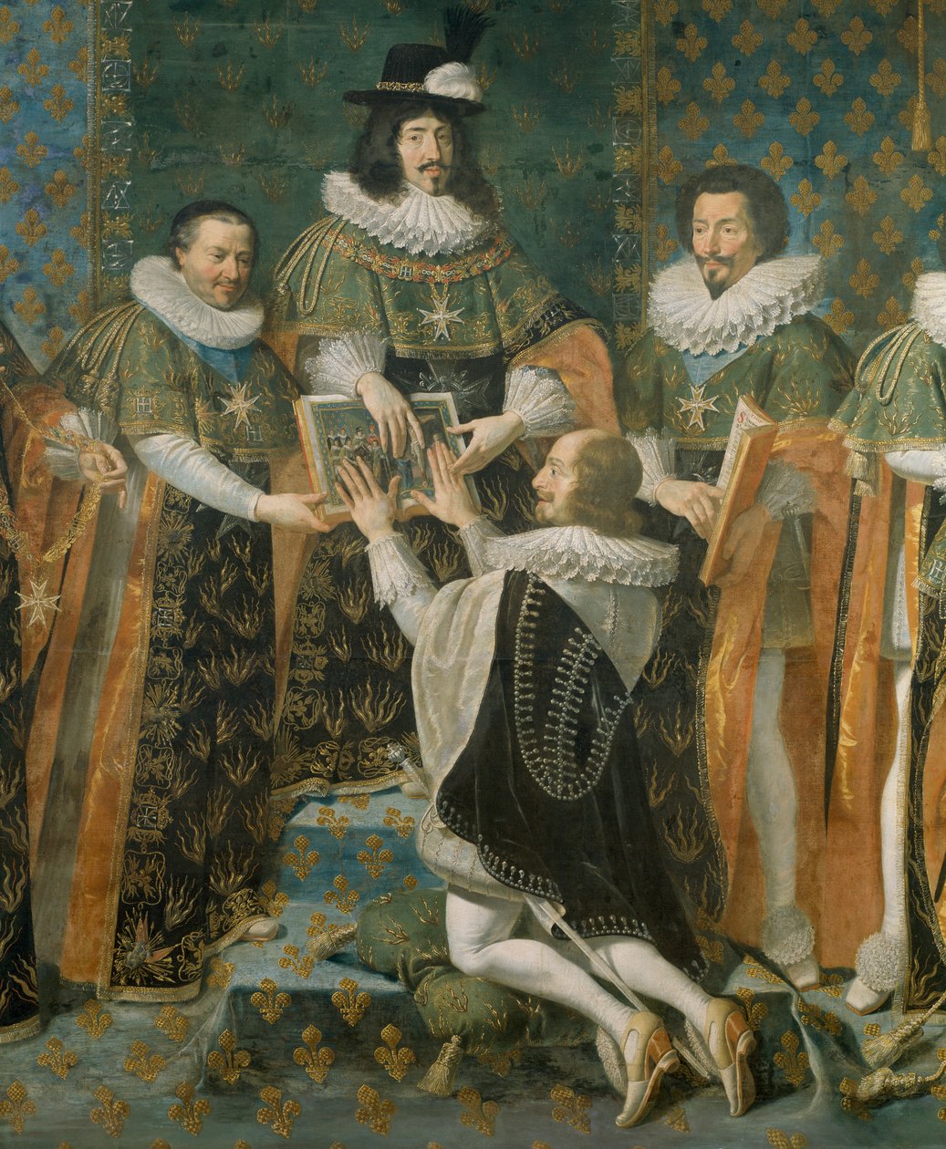 Ludvig XIII byder hertugen af ​​Longueville velkommen i Helligåndsordenen, maleri af Philippe de Champaigne (1602-1674), Frankrig af Philippe de Champaigne