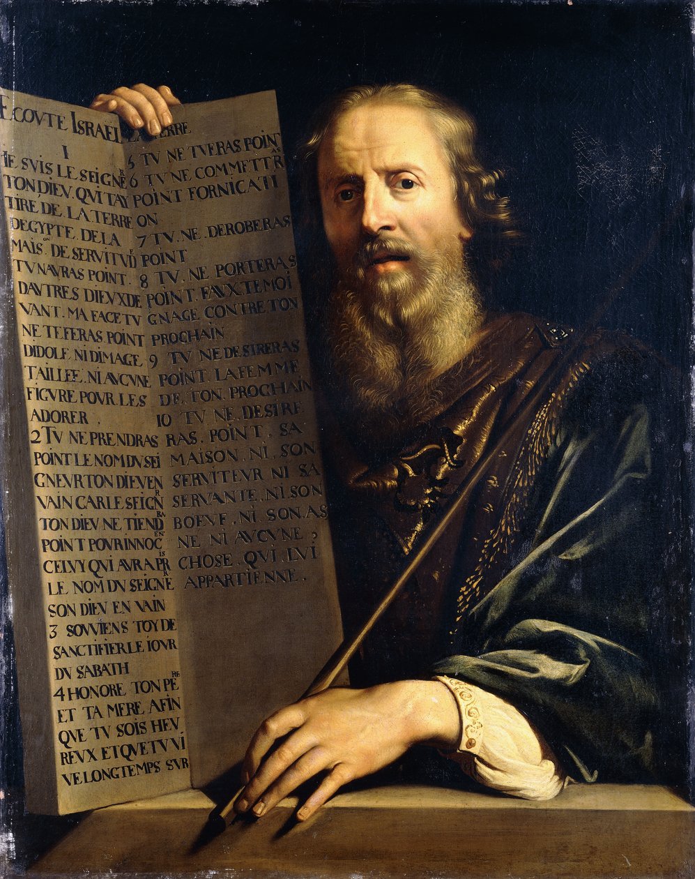 Moses holder de ti bud af Philippe de Champaigne