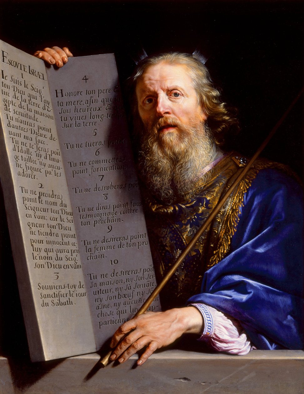 Moses overrækker lovtavlerne af Philippe de Champaigne