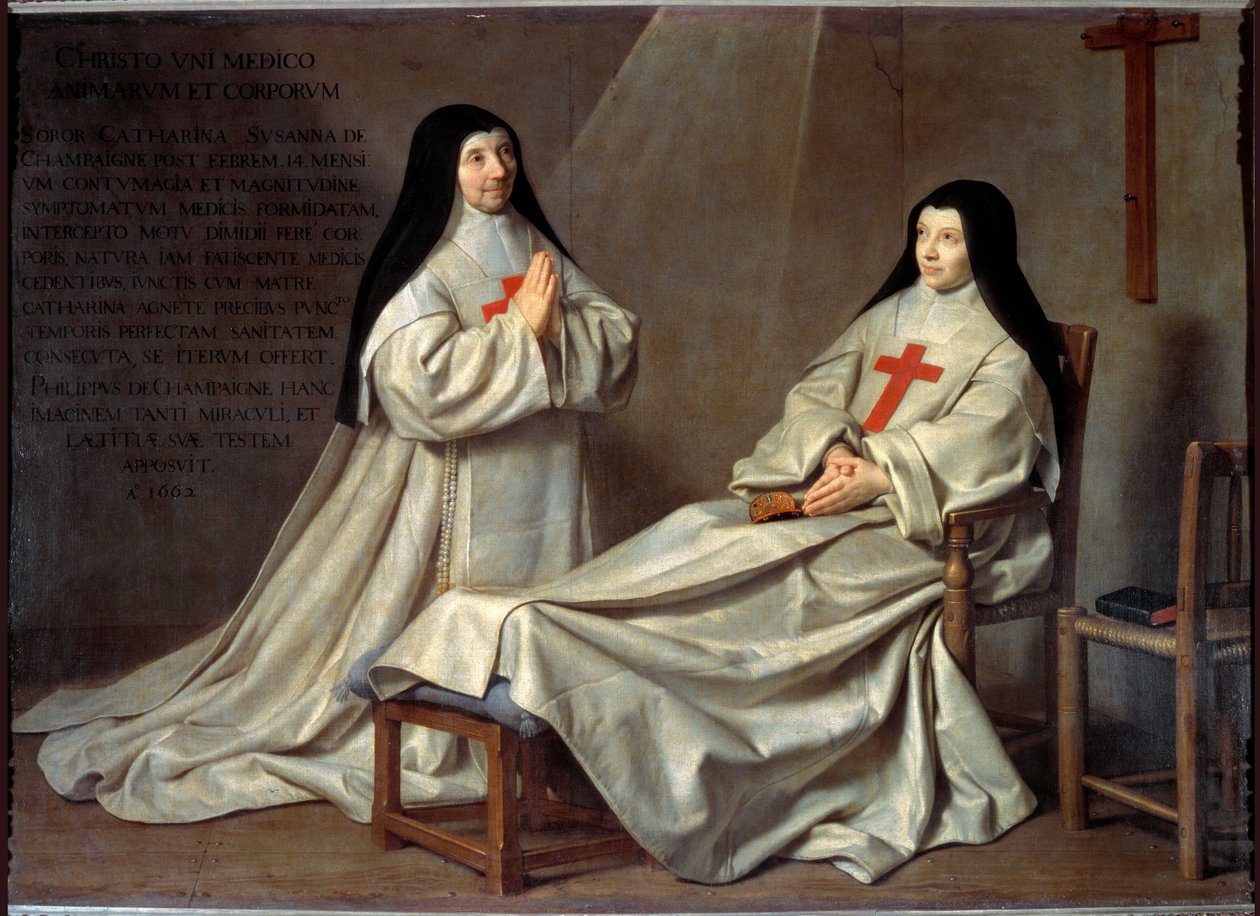Port Royal: Portræt af mor Catherine Agnes Arnauld og søster Catherine de Sainte Suzanne (Olie på lærred af Philippe de Champaigne