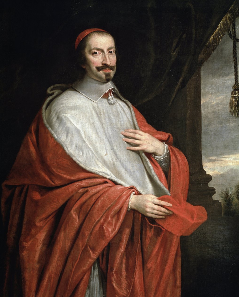 Portræt af kardinal Jules Mazarin (olie på lærred af Philippe de Champaigne