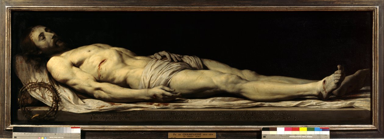 Den døde Kristus lægger på sit ligklæde Maleri af Philippe de Champaigne (1602-1674) 1600-tallet søn 0,68x1,97 m Paris, Louvre af Philippe de Champaigne
