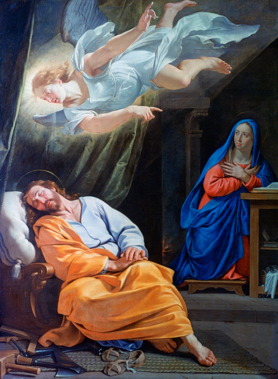Sankt Josefs drøm, c1636 af Philippe de Champaigne