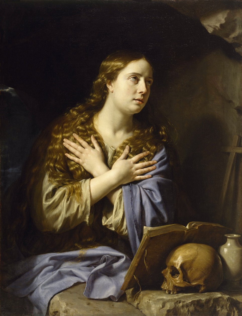 The Repentant Magdalen - Champaigne, Philippe, de (1602-1674) - 1648 - Olie på lærred - 115,9x88,9 - Museum of Fine Arts, Houston af Philippe de Champaigne